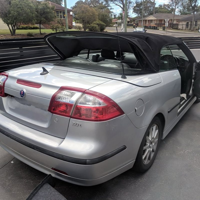Saab convertible — a rare one these days